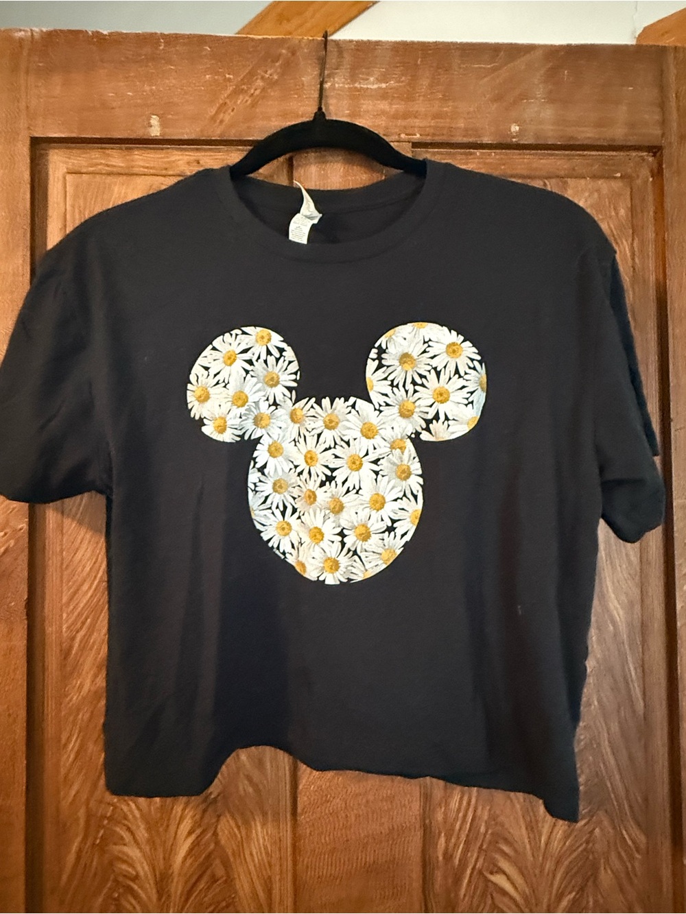 Women’s Black Daisy Mickey Silhouette Tee